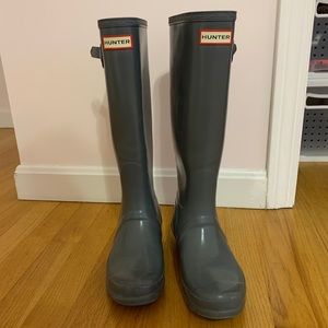 Tall Grey Hunter Boots